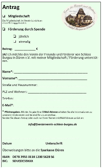 antrag auf mitgliedschaft